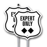 Expert Only Trail Ski Slope