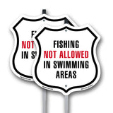 Fishing Not Allowed in Swimming Areas
