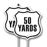 50 Yards Golf Course Running Race 5k Marathon Distance Marker
