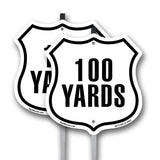 100 Yards Golf Course Running Race 5k Marathon Distance Marker