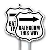 Bathroom This Way Right