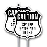 Caution Secure Gates and Doors