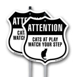 Attention - Cats at Play please watch your step