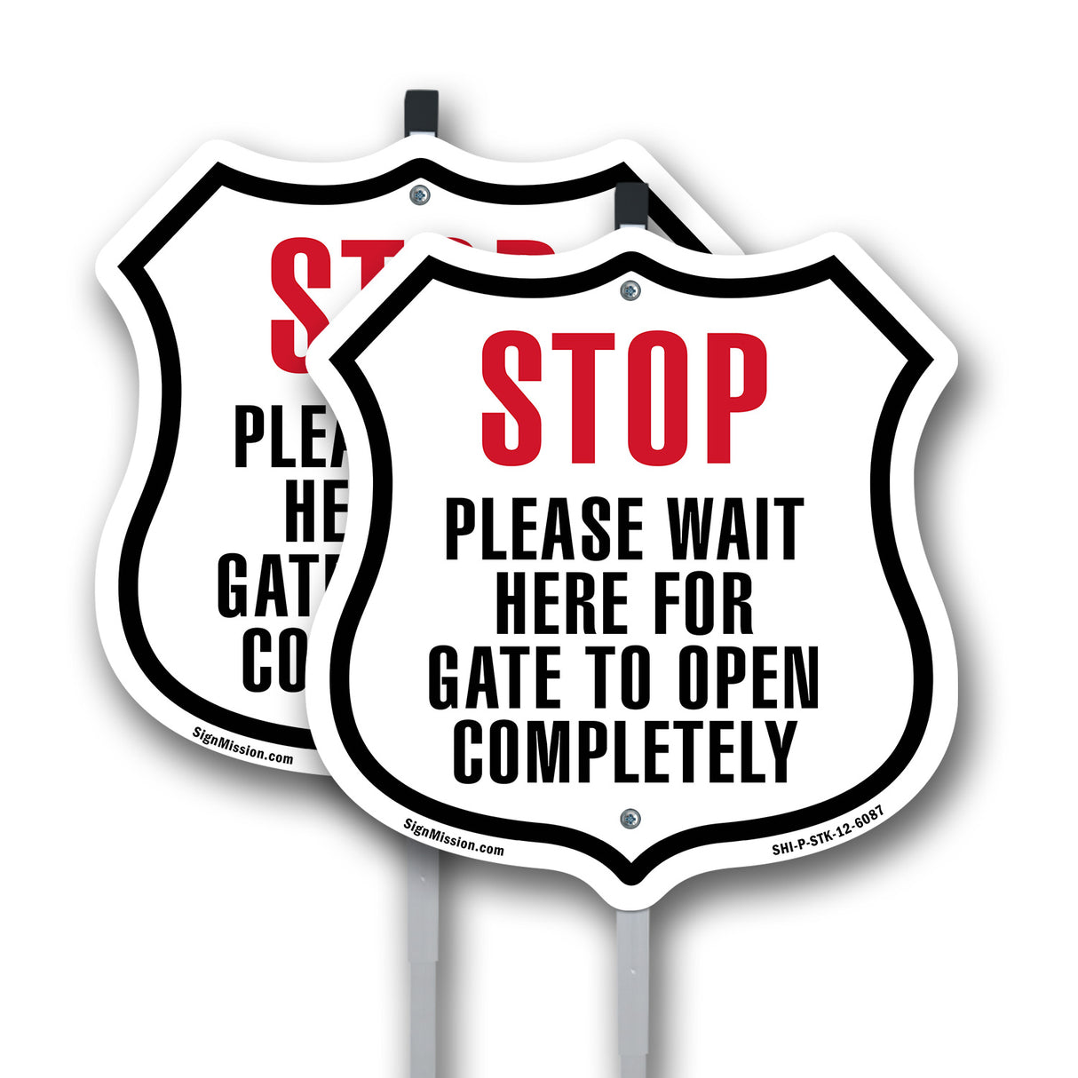 Stop Please Wait Here For Gate To Open Completely