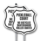 Pickleball Court No Bicycles Skateboards Rollerskates