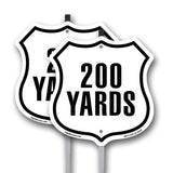 200 Yards Golf Course Running Race 5k Marathon Distance Marker