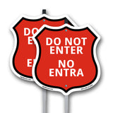 Do Not Enter Bilingual English / Spanish