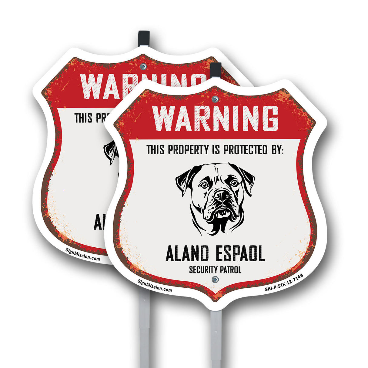 Warning This Property is Protected by Alano Espanol