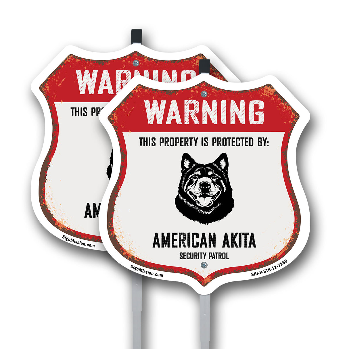 Warning This Property is Protected by American Akita