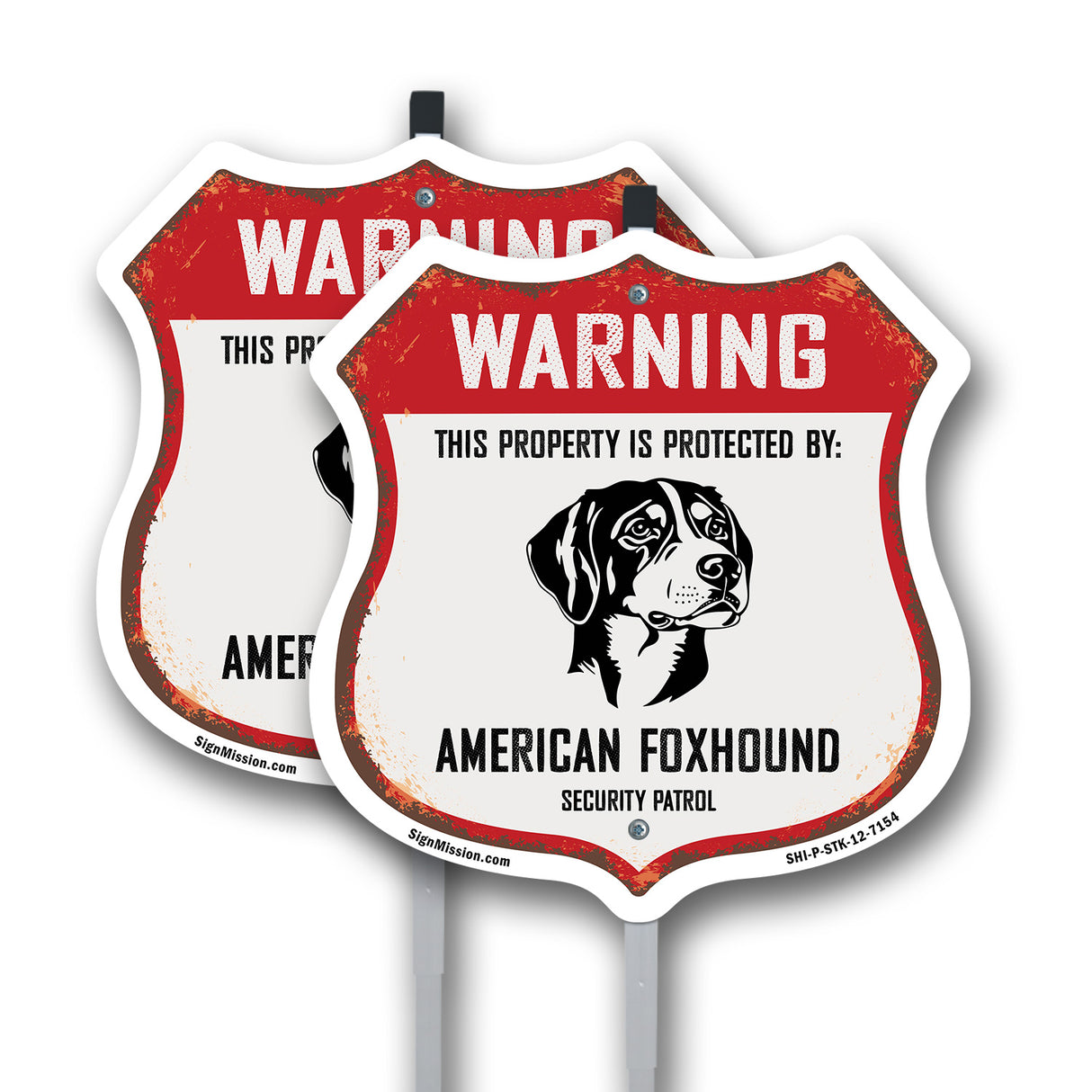 Warning This Property is Protected by American Foxhound