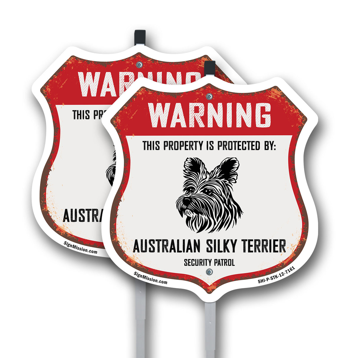 Warning This Property is Protected by Australian Silky Terrier