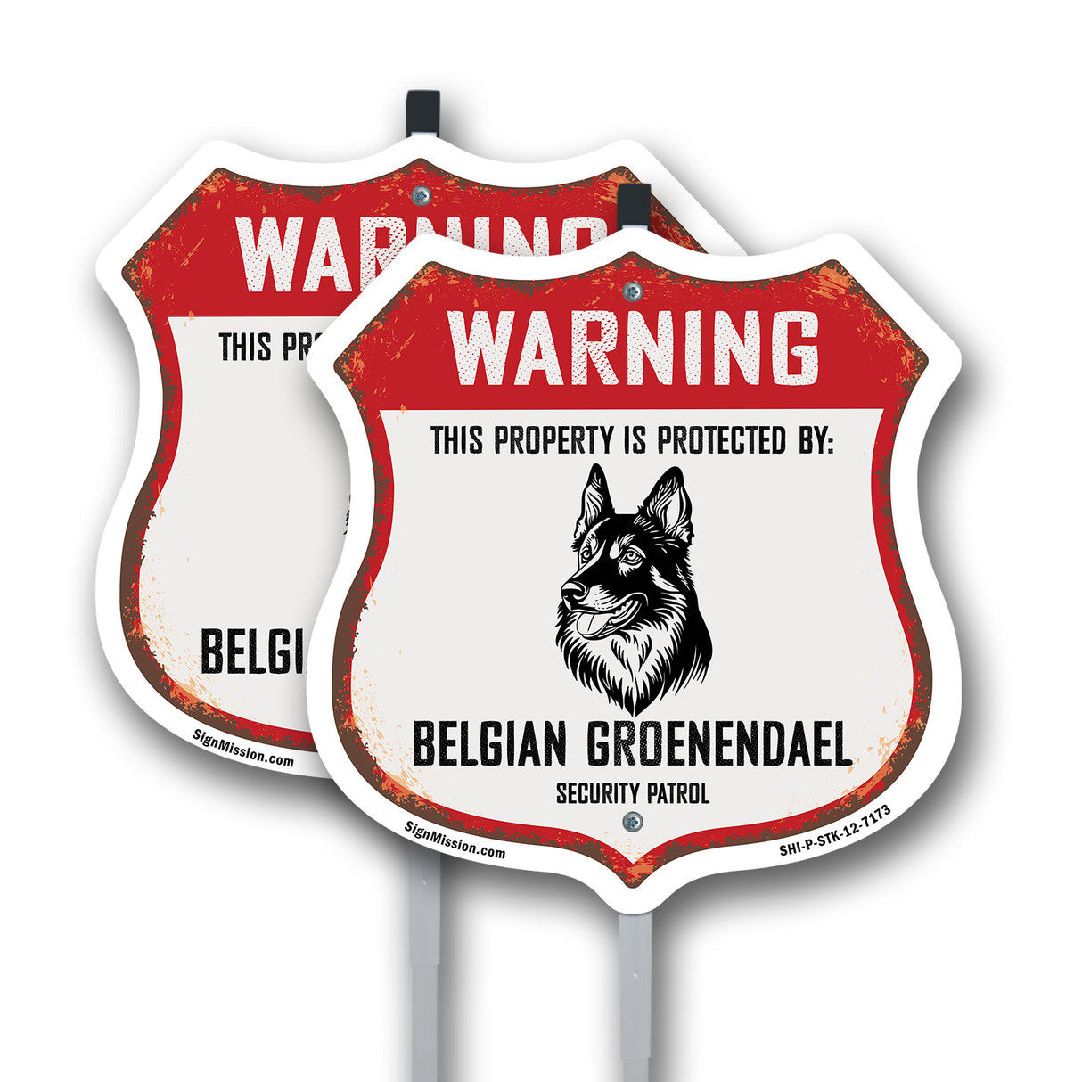 Warning This Property is Protected by Belgian Groenendael