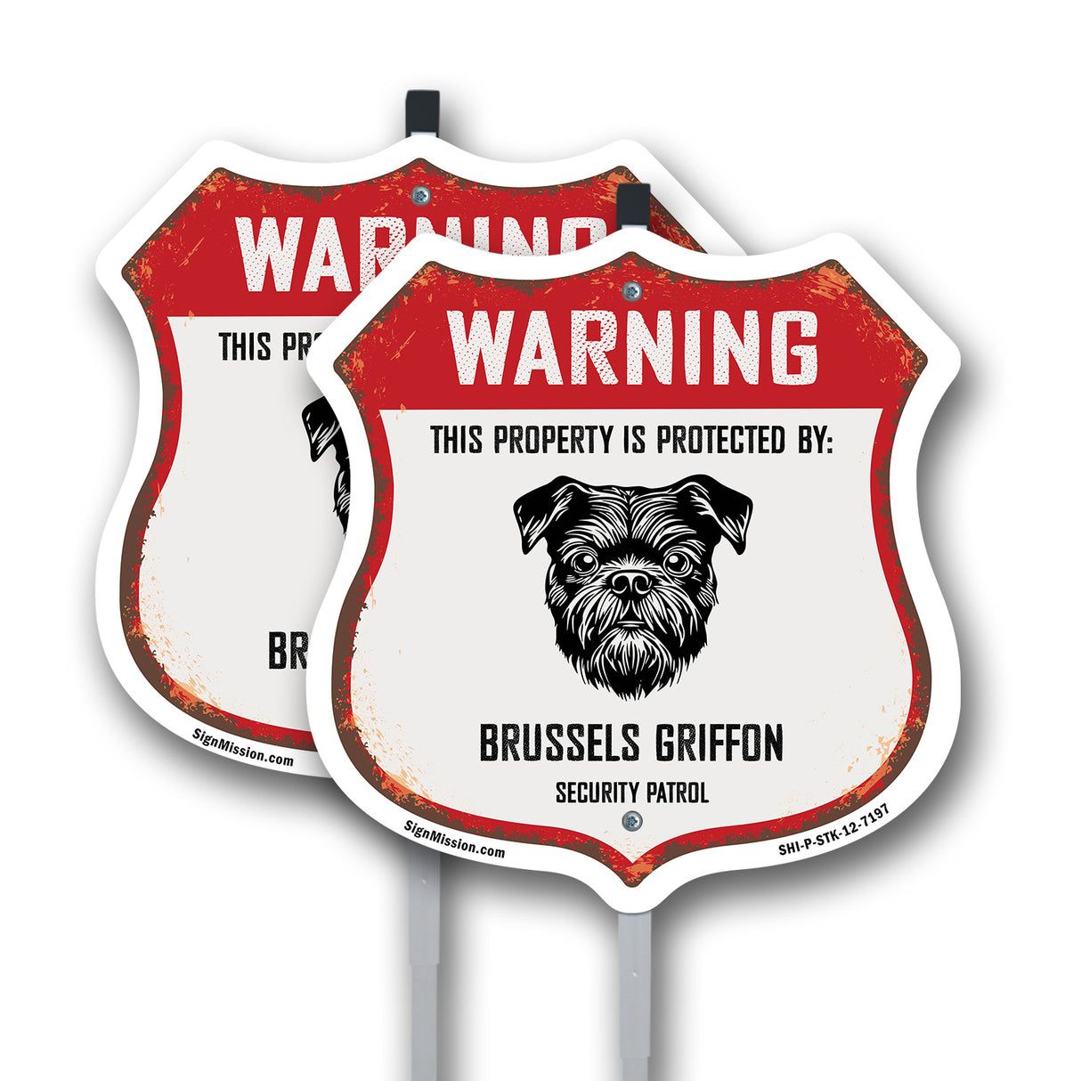 Warning This Property is Protected by Brussels Griffon