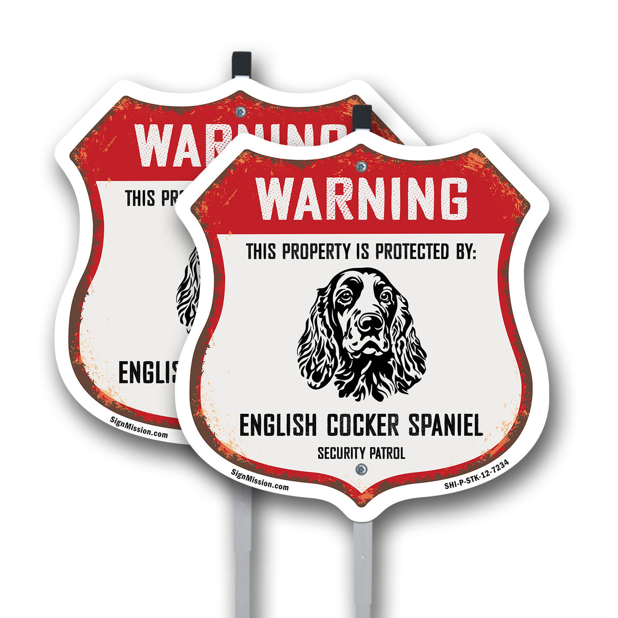 Warning This Property is Protected by English Cocker Spaniel