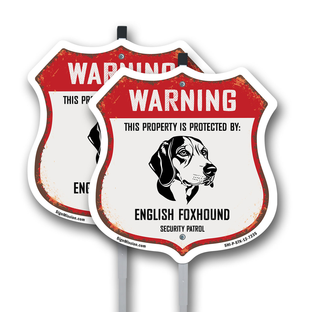 Warning This Property is Protected by English Foxhound