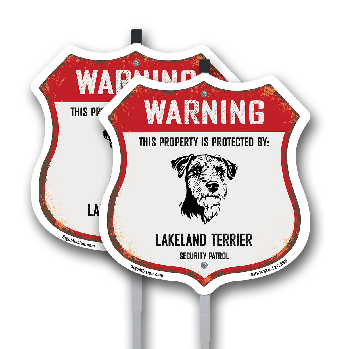 Warning This Property is Protected by Lakeland Terrier