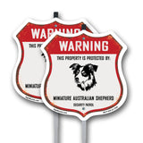 Warning This Property is Protected by Miniature Australian Shepherd