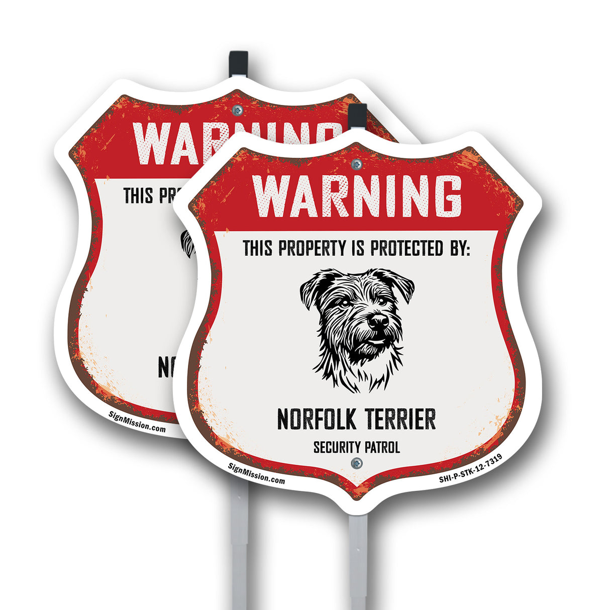 Warning This Property is Protected by Norfolk Terrier