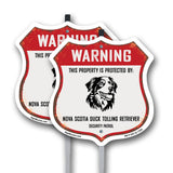 Warning This Property is Protected by Nova Scotia Duck Tolling Retriever