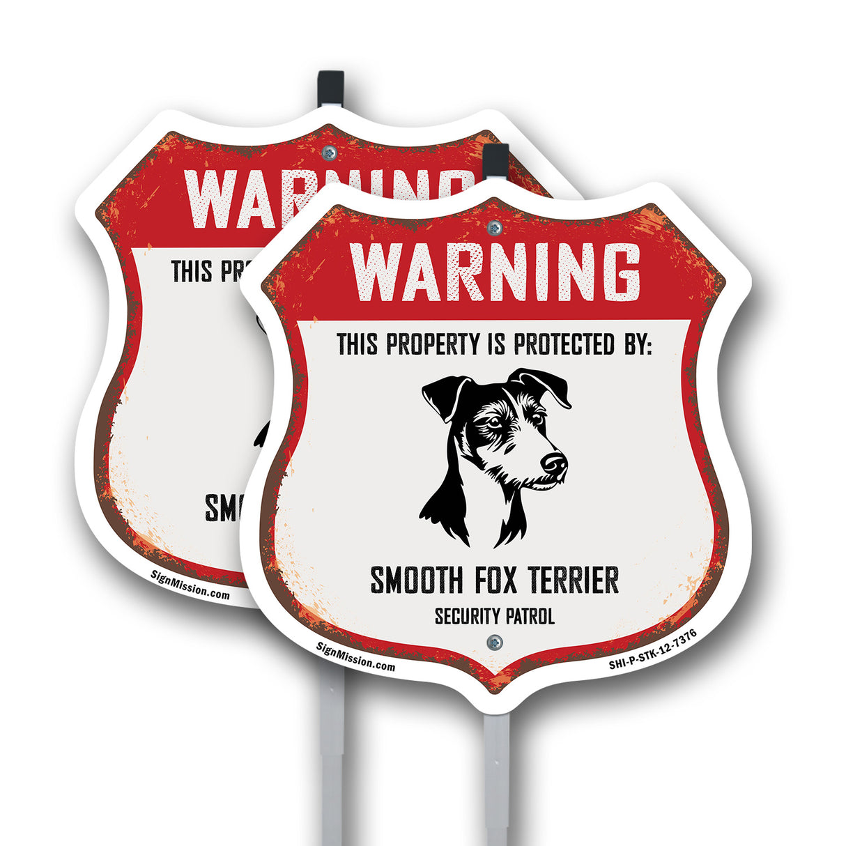 Warning This Property is Protected by Smooth Fox Terrier