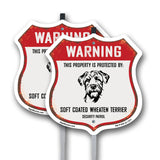 Warning This Property is Protected by Soft Coated Wheaten Terrier