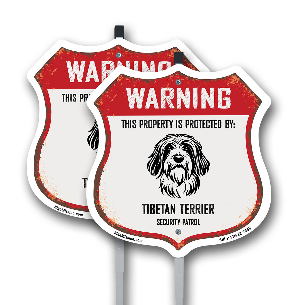 Warning This Property is Protected by Tibetan Terrier