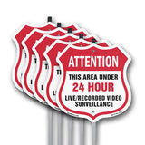 Attention This Area Under 24 Hour Live Recorded Video Surveillance