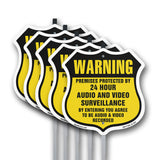 Warning Premises Protected By 24 Hour Audio And Video Surveillance By Entering You Agree To Be Audio & Video Recorded