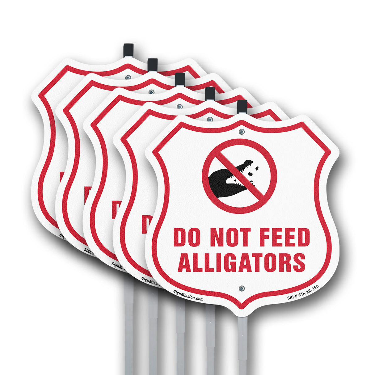 Alligator Warning Shield Sign Do Not Feed Alligators