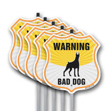 Beware Of Dog Shield Sign Warning Bad Dog