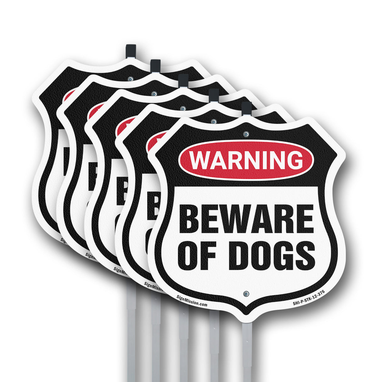 Dog Warning Shield Sign Beware Of Dogs