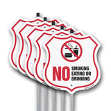No Smoking Shield Sign No Smoking Eating Or Drinking