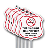 No Smoking Shield Sign This Is A Smoke Free Property Thank You For Not Smoking