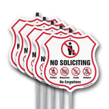 No Soliciting Shield Sign No Politics Magazines Candy Religion No Exceptions