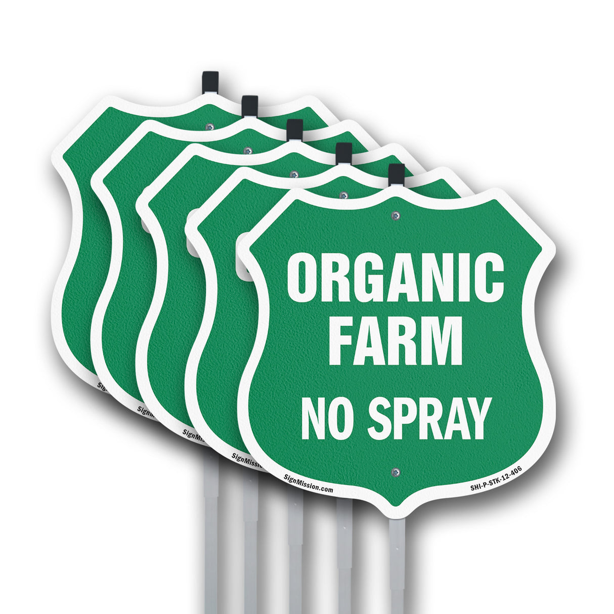 No Spray Shield Sign Organic Farm