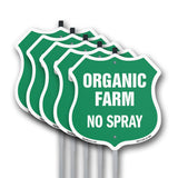 No Spray Shield Sign Organic Farm