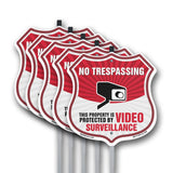 No Trespassing Shield Sign This Property Is Protected By Video Surveillance