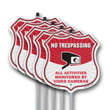 No Trespassing Shield Sign All Activities Are Monitored By Video Cameras