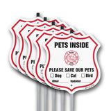 Pets Inside Shield Sign Alert Please Save Our Pets