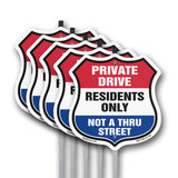 Private Driveway Shield Sign Private Drive Residents Only Not A Thru Street