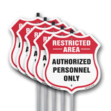 Restricted Area Shield Sign Authorized Personnel Only