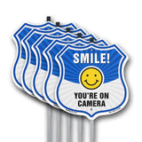 Smile You're On Camera Shield Sign Smile You're On Camera