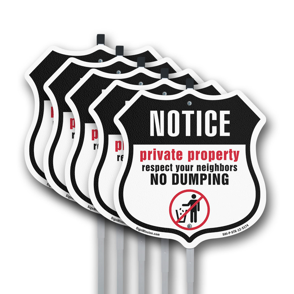 Notice Private Property Respect Your Neighbors No Dumping