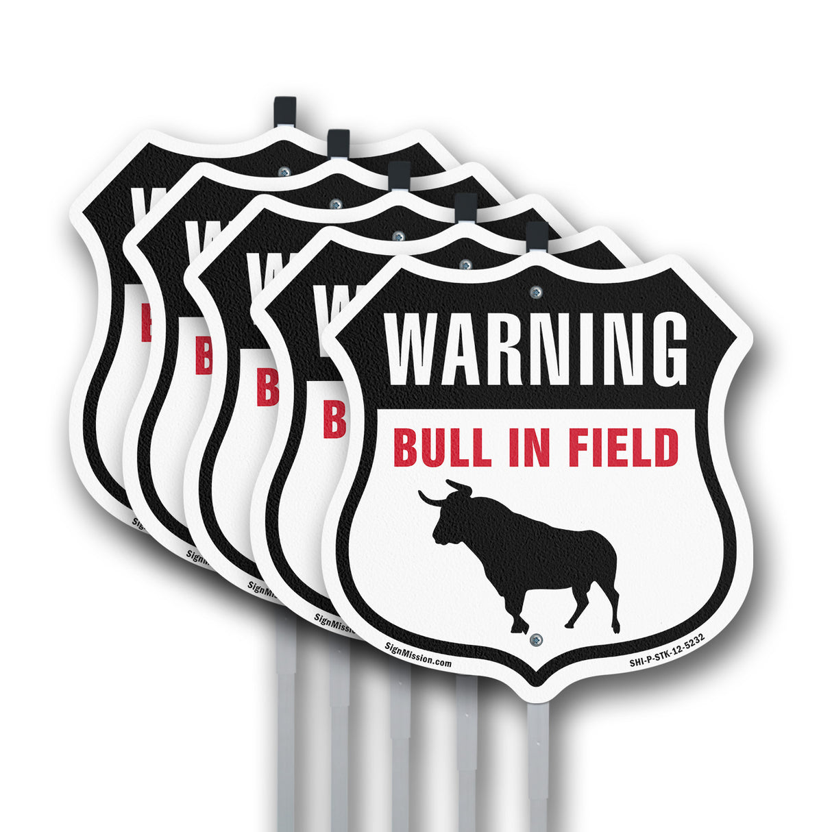 Warning Bull In Field
