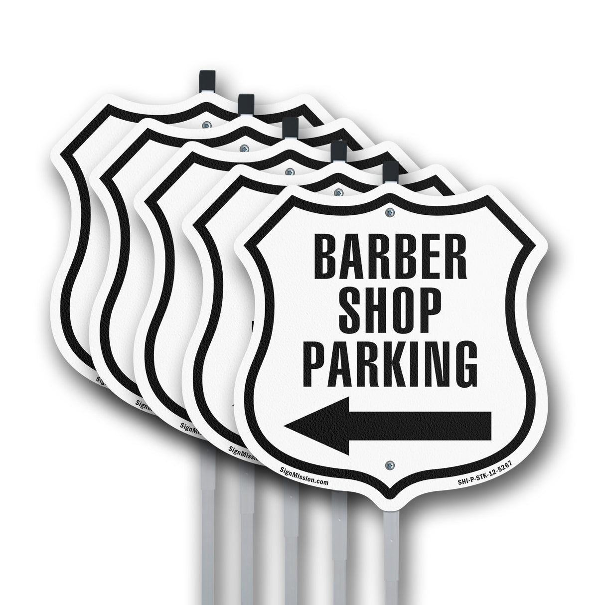 Barber Shop Parking Right Arrow