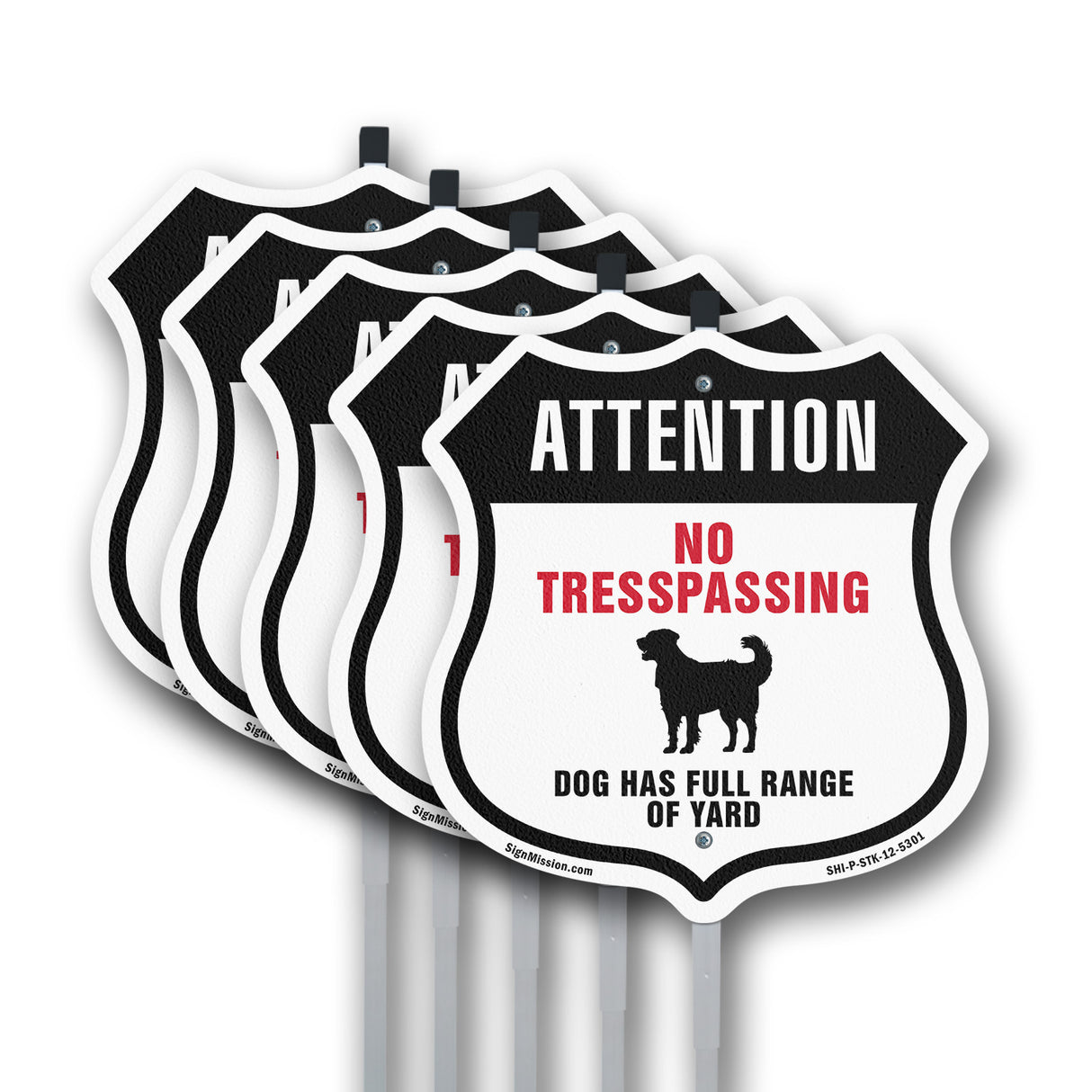 Attention No Trespassing Dog Has Full Range Of Yard