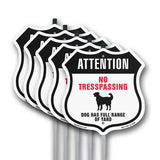 Attention No Trespassing Dog Has Full Range Of Yard