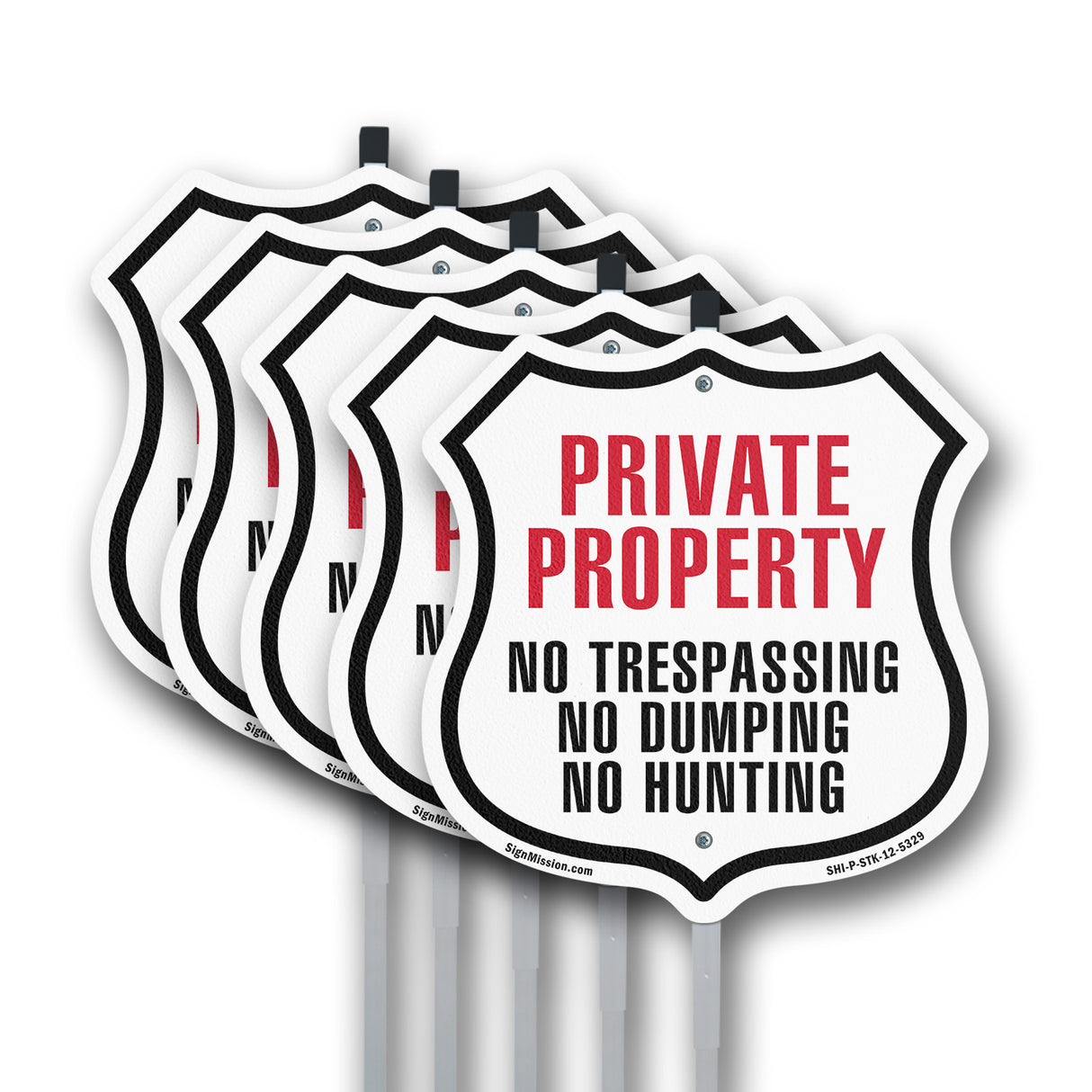 Private Property No Trespassing No Dumping No Hunting