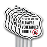 Please Do Not Pick Flowers Vegetables Fruits