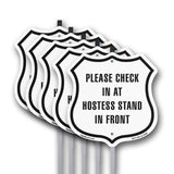 Please Check In At Hostess Stand At Front